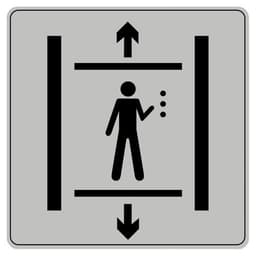 Pictogramme en polystyrène ISO 7001 - Ascenseur handicapé - Image principale