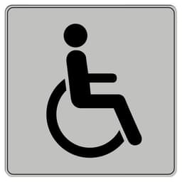 Pictogramme en polystyrène ISO 7001 - Toilette Handicapés - Image principale