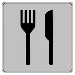 Pictogramme en polystyrène ISO 7001 - Restaurant - Image principale