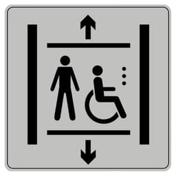 Pictogramme en polystyrène ISO 7001 - Ascenseur handicapé - Image 2