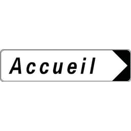 Panneau directionnel standard - Accueil - Longueur 500 mm - Image 3