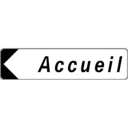 Panneau directionnel standard - Accueil - Longueur 500 mm - Image principale