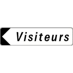 Panneau directionnel standard - Visiteurs - Longueur 500 mm - Image principale