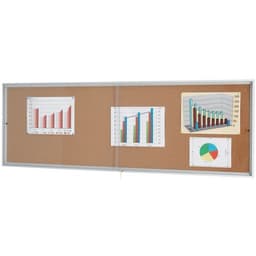 Vitrine d'intérieur portes coulissantes - Fond liège - Porte en plexiglass - Image 3