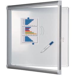 Vitrine d'intérieur Design - Fond aluminium - Porte en verre de sécurité - Image principale