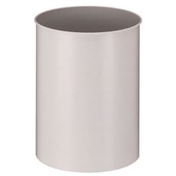 Poubelle ronde en métal 15 L Gris - Image principale