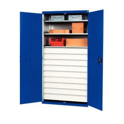 Armoire d'atelier à tiroirs Bott SMF - 9 tiroirs 3 tablettes L1050xP650xH2000mm - Bott - Image 4