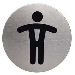Plaque signalétique acier toilettes hommes - Image principale