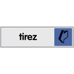 Panneau de signalisation en plexiglas - Tirez - Image principale