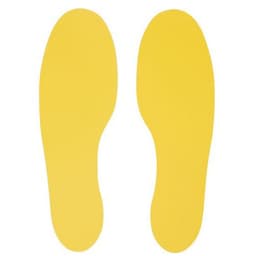 Lot de 10 Autocollant marquage au sol 10 pieds 300x100 jaune - Manutan - Image principale