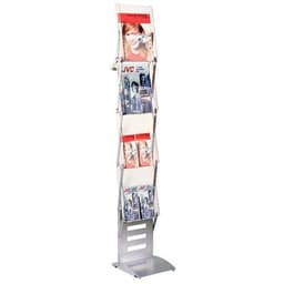 Support pour brochures pliant Tec-Art - 4 x A4/pliant - Argent - Image 2