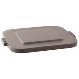 Couvercle plat gris pour poubelle carrée 106 L Rubbermaid - Image principale