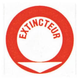 Panneau anti-incendie emplacement écrit extincteur adhésif - Image principale