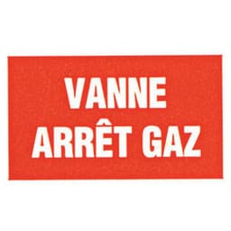 Panneau anti-incendie - "Vanne arrêt gaz" - Rigide - Image principale