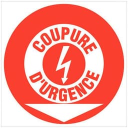Panneau anti-incendie coupure d'urgence rigide - Image principale
