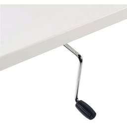 Bureau droit Kelli avec pied en T Blanc 180 cm Manivelle droite - Image 4
