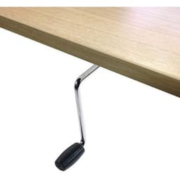 Bureau droit Kelli avec pied en T Chêne 140 cm Manivelle droite - Image 3