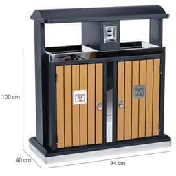 Poubelle d'extérieur tri sélectif - 2 x 50 L - Image 7