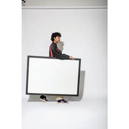 Tableau Flomo 93x128cm en acier émaillé blanc encadrement noir - Image 5