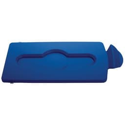 Couvercle fermé station recyclage Slim Jim bleu - Image principale