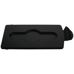 Couvercle fermé station recyclage Slim Jim noir - Image principale