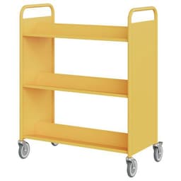 Chariot à livres 6 tablettes inclinées double face jaune 1018 - Image principale