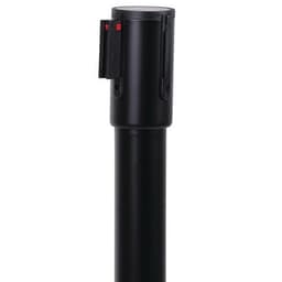 Poteau noir sangle rouge/blanc 5m base emboîtable noir - Image 4