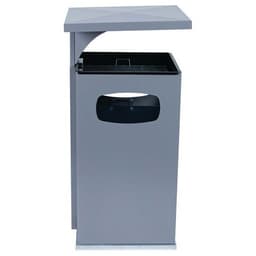 Cendrier-poubelle 72L / Argent - Manutan - Image 2