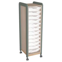 Meuble colonnes à casiers Lili 1 col/12 casiers Ht 137 cm kaki - Image principale
