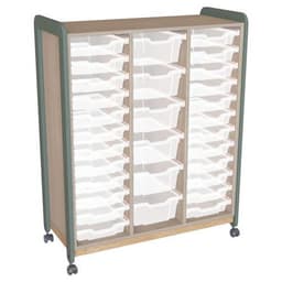 Meuble colonnes à casiers Lili 3 col/24+6 casiers Ht 137 cm kaki - Image principale
