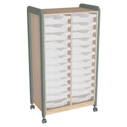 Meuble colonnes à casiers Lili 2 col/24 casiers Ht 137 cm kaki - Image principale