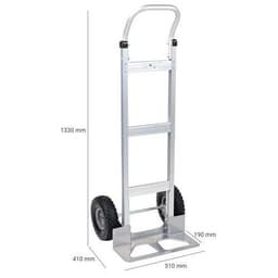 Diable aluminium - Roues semi-pneumatiques - Force 150 kg - Image 8
