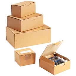Boîte d'expédition carton kraft multi-usages - À languette - Havane - Image principale