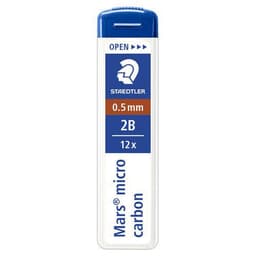 Mine pour porte-mines 0.5 mm (Etui de 12)  - 2B - Image principale