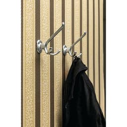 Lot 5 Portes-chapeaux avec bipatère - Nbr patère : 3 - Argent - Image 2