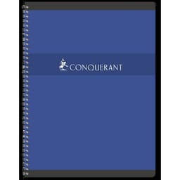 Cahier étudiant Conquérant 70g 24x32 cm 180 pages 5x5 reliure hélicoïdale - Image 3