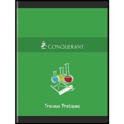 CONQUERANT Cahier de Travaux Pratiques 24x32cm Grands Carreaux Seyès/Uni Blanc 120 Pages Agrafées Couverture C - Image 8