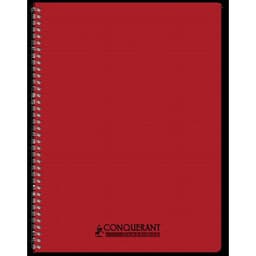 Cahier Conquérant Classique spirale A4 180 pages 90g petits carreaux 5x5mm Assorti Polypro - Image 4
