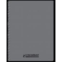 Cahier Conquérant Classique spirale A4 180 pages 90g petits carreaux 5x5mm Assorti Polypro - Image 5