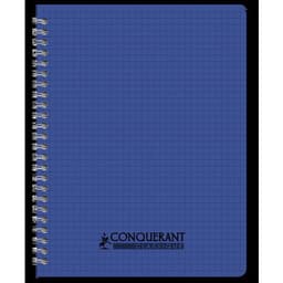 CONQUERANT Cahier Classique 17x22cm Petits Carreaux 5mm 100 Pages Reliure Intégrale Couverture Polypro Coloris - Image 4
