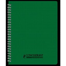 CONQUERANT Cahier Classique 17x22cm Petits Carreaux 5mm 100 Pages Reliure Intégrale Couverture Polypro Coloris - Image 3