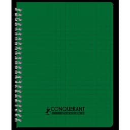 CONQUERANT Cahier Classique 17x22cm Grands Carreaux Seyès 100 Pages Reliure Intégrale Couverture Polypro Color - Image 4
