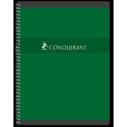 CONQUERANT Cahier 24x32cm Grands Carreaux Seyès 180 Pages Reliure Intégrale Couverture Carte Coloris Assortis - Image 2