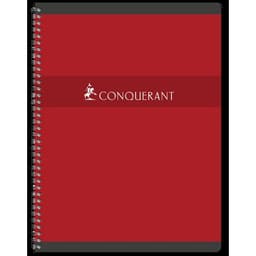 CONQUERANT Cahier 24x32cm Grands Carreaux Seyès 180 Pages Reliure Intégrale Couverture Carte Coloris Assortis - Image 5
