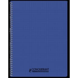CONQUERANT Cahier Classique A4 Grands Carreaux Seyès 100 Pages Reliure Intégrale Couverture Polypro Coloris As - Image 3
