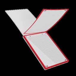 OXFORD Bloc de Fiches Bristol 2.0 A5 Petits Carreaux 5mm 30 Fiches Collées Bords Rouges - Image 2