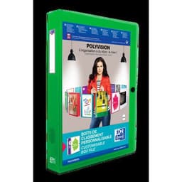 OXFORD Boîte Capacité Standard Polyvision 24x32cm Dos 40mm avec Bouton Pression Couverture Polypro Translucide - Image 6