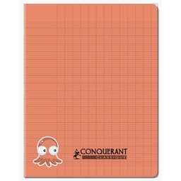 Cahier d’écriture polypropylène 90g 32 pages 17x22 cm réglure spéciale seyes 10x10 interlignes 2.5 mm rouge pa - Image principale