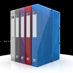OXFORD Boîte Capacité Standard Hawaï 24x32cm Dos 40mm avec Elastique Couverture Polypro Coloris Assortis - Image principale