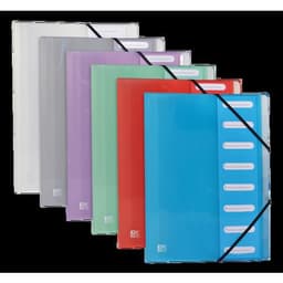 OXFORD Trieur Extensible Hawaï A4 8 Positions Couverture Polypro Translucide Coloris Assortis - Image principale
